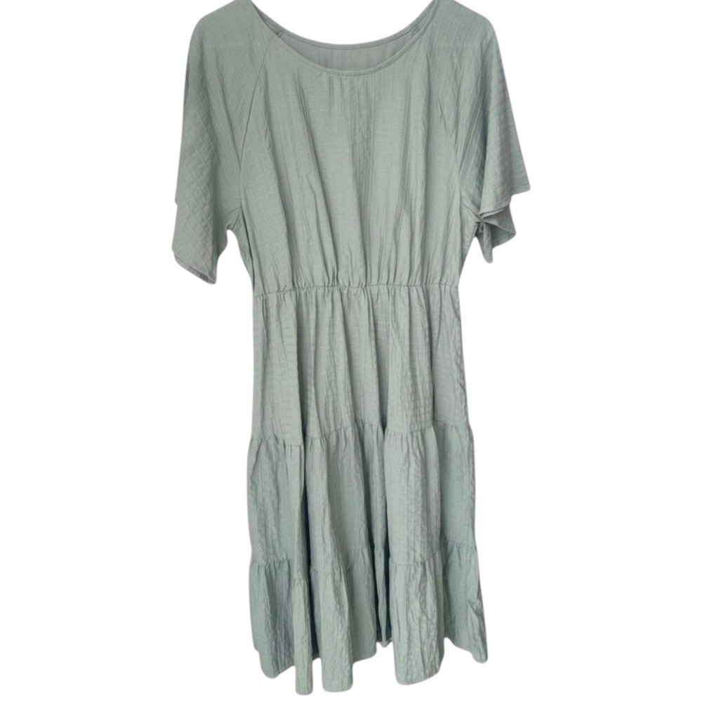 Bella Ella Boutique Dressn L Cotton Sage Green Cottagecore Casual Spring